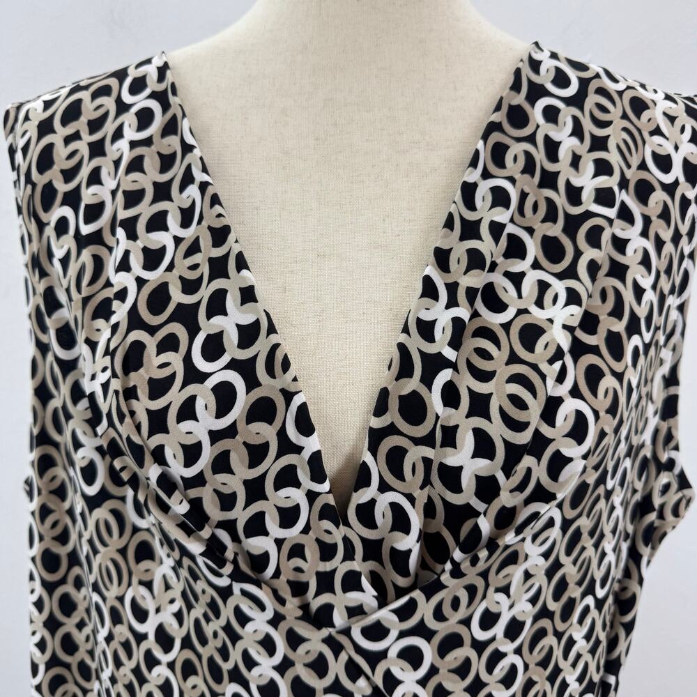 NWT Dana Buchman Sleeveless Faux Wrap Sheath Dress Womens XL Casual Momcore Boho - Picture 5 of 10